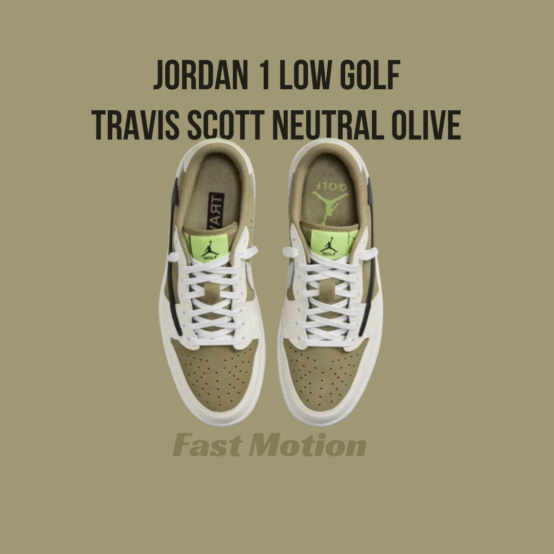 Jordan 1 Low GolfTravis Scott Neutral Olive