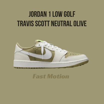 Jordan 1 Low GolfTravis Scott Neutral Olive